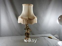 L. F. MOREAU Beautiful Art Nouveau Style Lamp Depicting a Young Girl