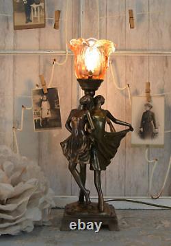 Lamp Art Deco Dancer Table Lamp Vintage Chevet Lamp