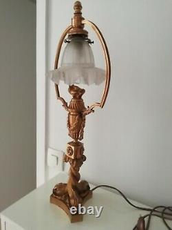 Lamp In Bronze Very Decoratlve Style Louis XVI With His Magnific Tulipe