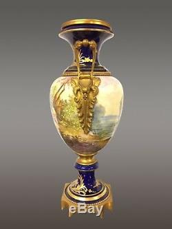 Large Earthenware Vase Sèvres 1900s Art Nouveau