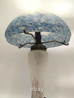 Light Mushroom Glass Paste Style Art Nouveau Déco Dlg Muller Gallé Degué