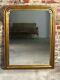 Louis Philippe Style Glass / Mirror In Bronze Patinated Gold 121 X 95 Cm