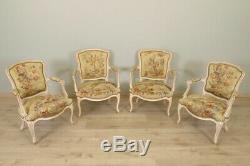 Louis XV Style Chairs Aubusson Tapestry