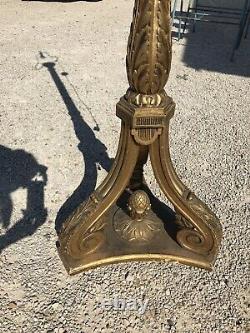Louis XVI Style Gold Wooden Floor Lamp