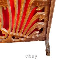 Magnificent Antique Carved Wooden Magazine Rack Art Nouveau Jugendstil Style