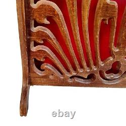 Magnificent Antique Carved Wooden Magazine Rack Art Nouveau Jugendstil Style