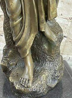 Magnificent French Style Art Nouveau Deco Bronze Chair Statue of a Woman Signed