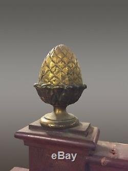 Mahogany Empire Style Gilt Bronze Mirror