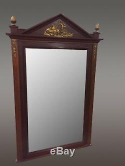 Mahogany Empire Style Gilt Bronze Mirror