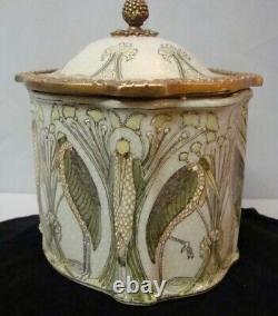 Marabout Bird Jewelry Box Art Deco Art Nouveau Style Porcelain Ceramic