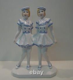 Marine Girl Porcelain Art Deco Style Art Nouveau Statue Figurine