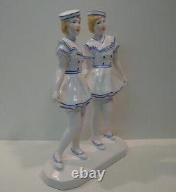 Marine Girl Porcelain Art Deco Style Art Nouveau Statue Figurine