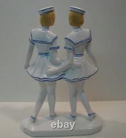 Marine Girl Porcelain Art Deco Style Art Nouveau Statue Figurine