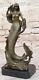 Mythical Art Nouveau Style Marine Mermaid Bronze Sculpture Figurine Statue Sale