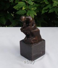 Naked Figure Statue Sculpture in Solid Bronze Art Deco Style Art Nouveau Style