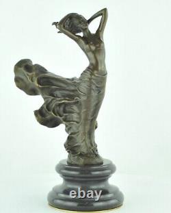 Nude Dancer Sexy Statue Sculpture Art Deco Style Art Nouveau Bronze Massi