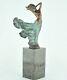 Nude Dancer Sexy Statue Sculpture In Art Deco Style Art Nouveau Bronze Massif