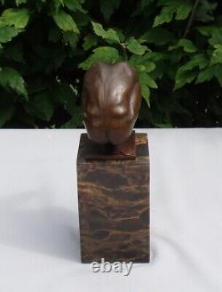 Nude Diver Statue Sculpture in Solid Bronze Art Deco Style Art Nouveau Signature