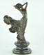 Nude Sexy Dancer Statue Sculpture Art Deco Art Nouveau Style Massive Bronze