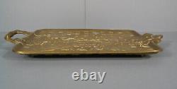 Old Art Nouveau Bronze Tray Signed Ringel Decor Pampres Vignes
