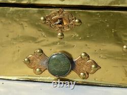 Old Box A Jewelry Period 1900 Art Nouveau Style Laiton Ecrin Box Lock