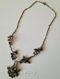 Old Metal Or Silver Necklace (no Punch) Art Nouveau Style