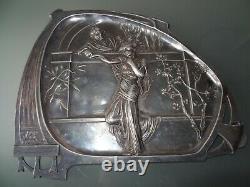 Old Silver Metal Plate Signed Wmf Style Jugendstil Art Nouveau 1890 1919