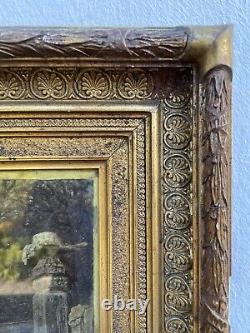 Old Style Photo Frame Time/ Hour/ Duration Empire Art Nouveau Wood Stuck Gold