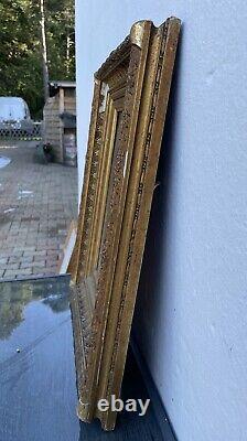 Old Style Photo Frame Time/ Hour/ Duration Empire Art Nouveau Wood Stuck Gold