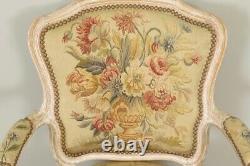 Pair Of Chairs Style Louis XV Aubusson Tapestry