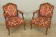 Pair Of Louis Xv Style Flat Back Armchairs