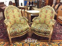 Pair Of Louis XVI Armchairs Painted Style 1900s