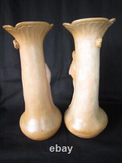 Pair of Art Nouveau Style Terracotta Vases