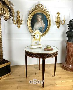 Pedestal Louis XVI Style In Le Gout De André Mailfert Marble Top