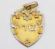 "pendant In Art Nouveau Style, Finely Decorated With 18k Gold And Adorned With Hebrew Characters"