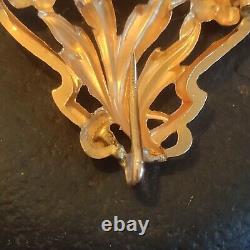 Pendant or Brooch Antique Flower Bouquet / Gold 750 (18K) Art Nouveau Style