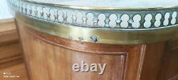 Petite Commode Ancienne Half Moon/beginning 20th / Brass Gallery/style Louis XVI