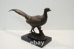 Pheasant Bird Animal Sculpture Statue Hunting Art Deco Art Nouveau Style