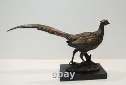 Pheasant Bird Animal Sculpture Statue Hunting Art Deco Art Nouveau Style