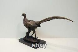 Pheasant Bird Animal Sculpture Statue Hunting Art Deco Art Nouveau Style