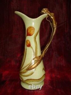 Pichet Cruche Figure Nue Sirene Sexy Style Art Deco Style Art Nouveau Porcelai