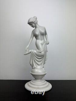 Polished Marble Sculpture in Old Art Nouveau Style