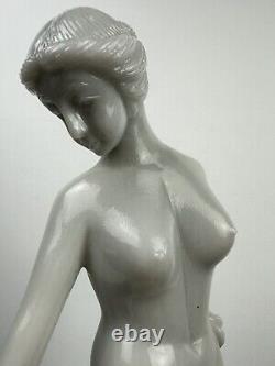 Polished Marble Sculpture in Old Art Nouveau Style