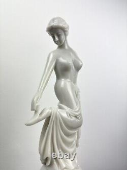 Polished Marble Sculpture in Old Art Nouveau Style