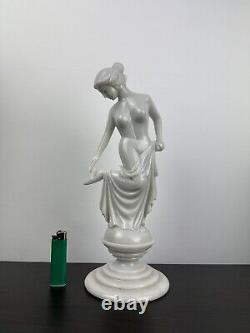 Polished Marble Sculpture in Old Art Nouveau Style