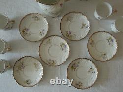 Porcelain Coffee Service Limoges 1900 New Rococo Art