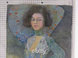 Portrait Of Lady Style Art New Old Painting Painting Signed Reynaud Bsn