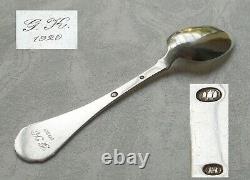 Rare Elegant Art Nouveau Style 830 Silver Dessert Spoon from Denmark 1929