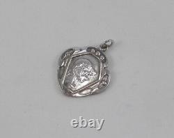 Rare Elegant Art Nouveau Style Pendant With Woman Portrait 800 Silver #2