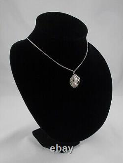 Rare Elegant Art Nouveau Style Pendant With Woman Portrait 800 Silver #3